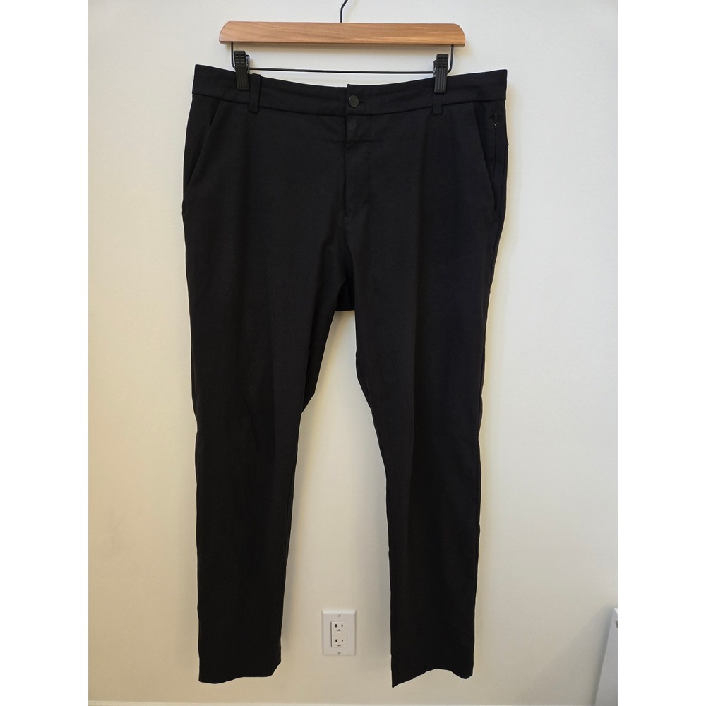 Lululemon ABC Pants Mens 34 Black Slim Fit Warpstreme 5 Pocket 34x29